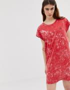 Cheap Monday Organic Cotton Tie Dye T-shirt Dress-red