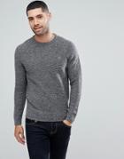 Farah Bagod Slim Fit Textured Knitted Sweater In Gray - Gray