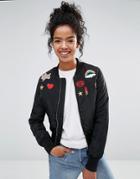 Brave Soul Black Pop Bomber - Black