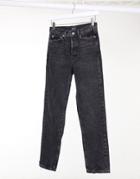 Only Straight Leg Jeans With High Waist In Black