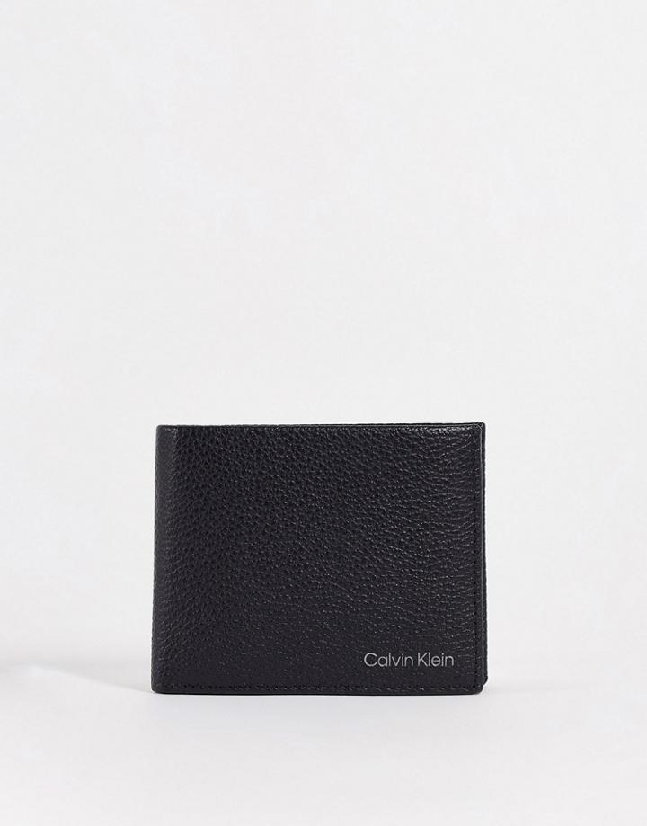 Calvin Klein Bifold Wallet With Coin Pouch In Black