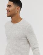 Burton Menswear Ribbed Sweater In Ecru-cream