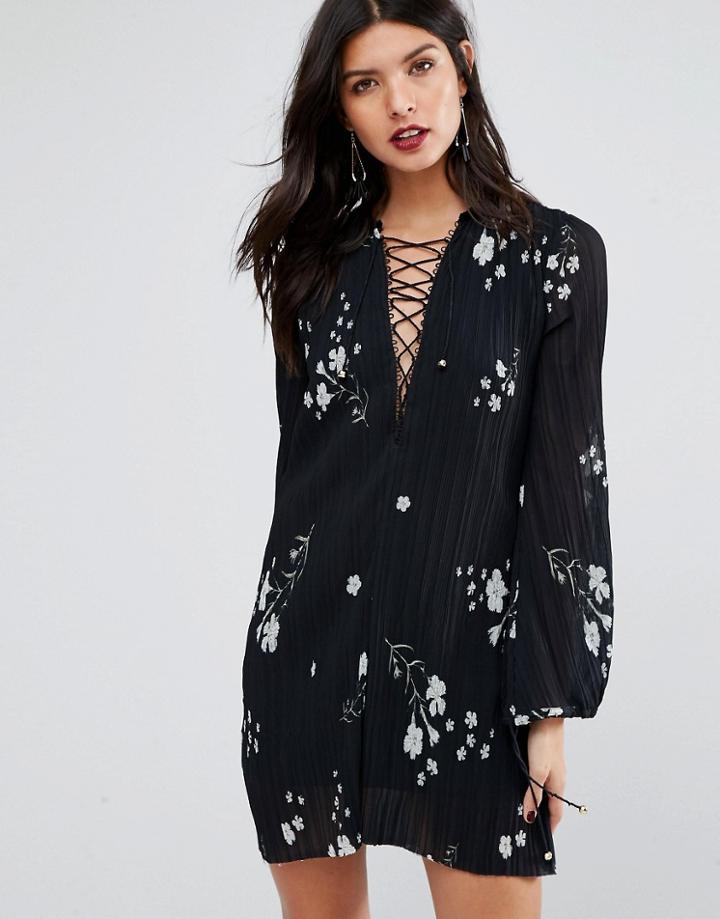 Bec & Bridge Elderflower Shift Dress - Navy