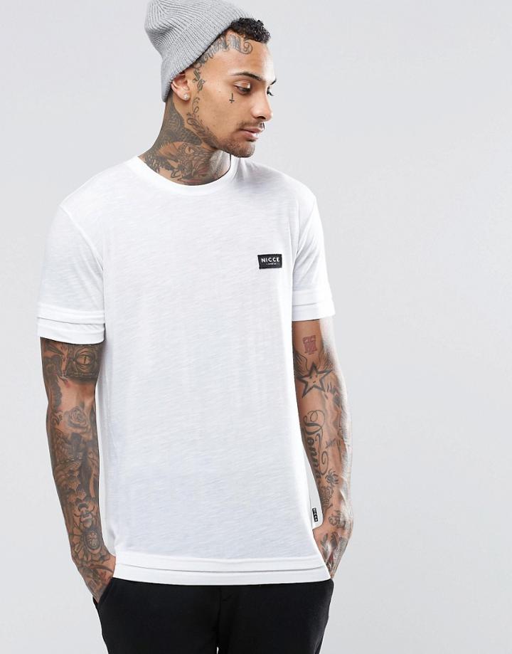 Nicce London T-shirt With Double Layer - White