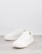 London Rebel Lace Up Sneakers In White