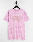 Cotton: On Relaxed Boyfriend Hill City Motors Graphic Tee In Tie Dye-multi