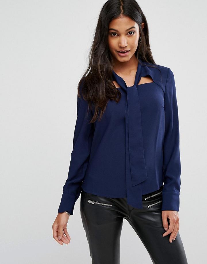 Supertrash Bouveau Cut Out Blouse - Navy