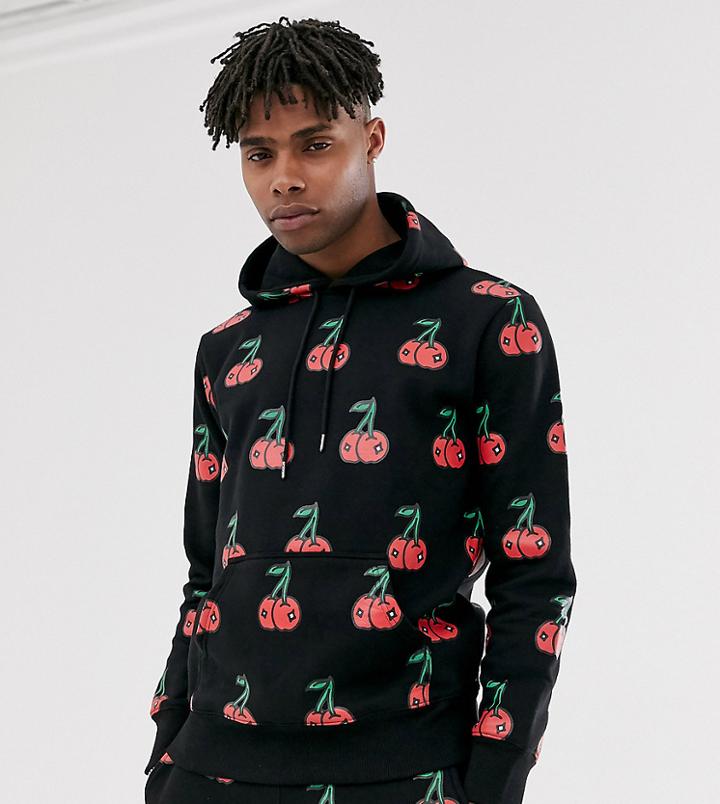 Chinatown Market Cherry Hooded Sweat In Black