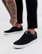 Jack & Jones Canvas Skate Sneaker In Black - Black
