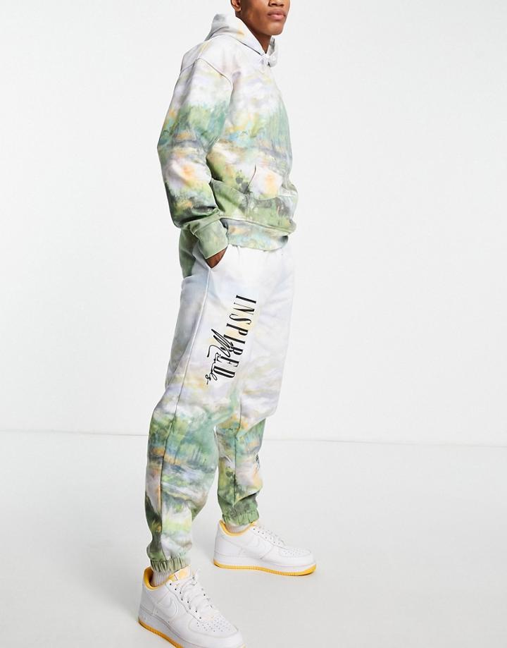 Topman Set Watercolor Print Sweatpants-multi