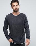 Only & Sons Knitted Sweater With Rolled Neck & Hem - Black