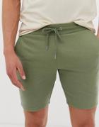 Asos Design Jersey Skinny Shorts In Light Green