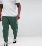 Asos Design Plus Drop Crotch Joggers In Washed Green - Green
