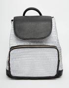 Asos Contrast Mesh Backpack - Multi