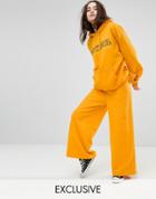 Reclaimed Vintage Inspired Wide Leg Joggers - Yellow