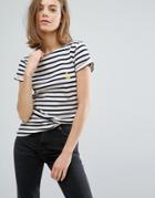 Maison Labiche Banana Embroidered Logo Striped T-shirt - Multi