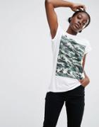 Asos T-shirt With Camo Star Print - Multi
