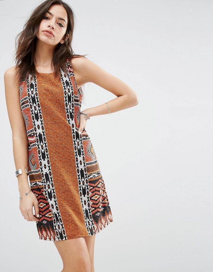 Only Geo-tribal Print Shift Dress - Geo-tribal Print
