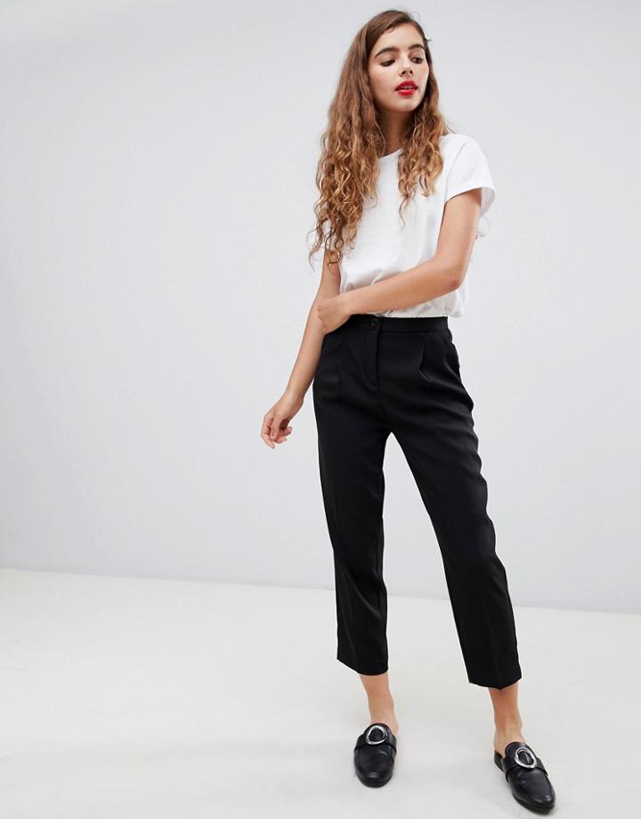 Monki Peg Pants - Black