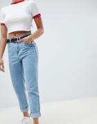 Missguided Wrath Straight Leg Jean - Blue