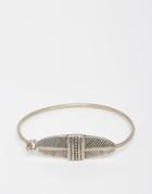 The 2bandits Feather Id Bangle - Silver