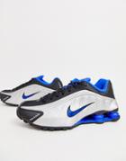 Nike Shox R4 Sneakers In Black And Blue 104265-047