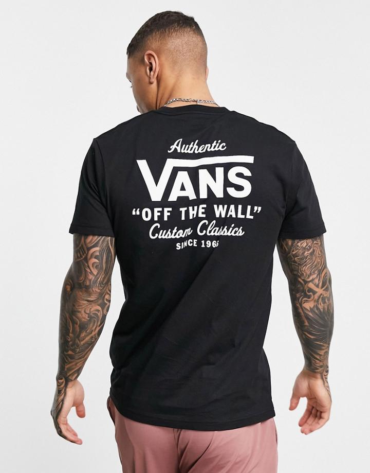 Vans Holder Street Ii Back Print T-shirt In Black