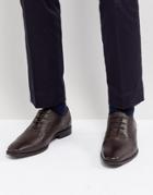 Dune Saffiano Brogue Shoes In Brown Leather - Brown