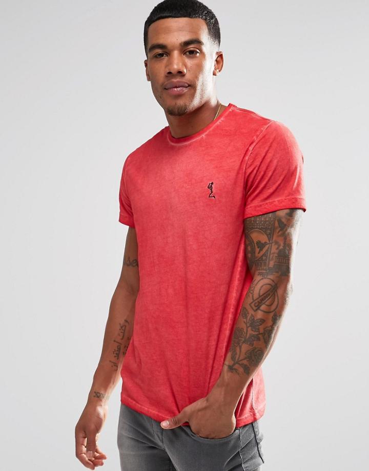 Religion Oil Wash T-shirt - Stop Red