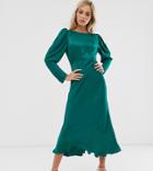 Ghost Exclusive Rosaleen Long Sleeve Midi Dress-green