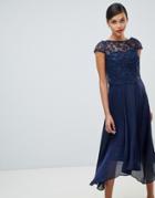 Coast Jade Lace Midi Dress - Navy