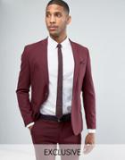 Only & Sons Skinny Suit Jacket - Red