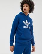 Adidas Originals Hoodie With Trefoil Logo Blue - Blue