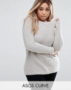 Asos Curve Ultimate Chunky Sweater - Pink