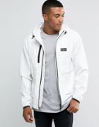 Nicce London Windbreaker Jacket With Pocket Detail - White