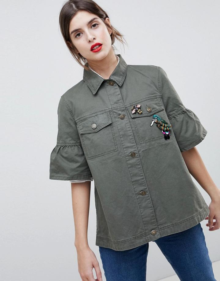 Esprit Utility Short Sleeved Jacket - Green