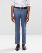 Harry Brown Slim Fit Suit Pants In Light Blue - Blue