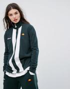 Ellesse Sweatshirt With High Half Zip And Sports Stripe Tracksuit - Green