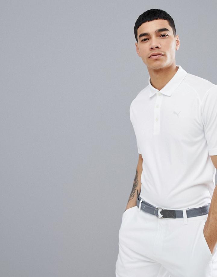 Puma Golf Essential Pounce Polo In White 57046202 - White