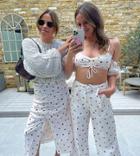 Labelrail X Collyer Twins Belted Pants In Scattered Spot Set-white