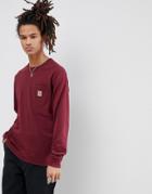 Carhartt Wip Long Sleeve Pocket T-shirt In Red - Red