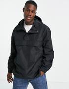 Topman Showerproof Pullover Jacket In Black