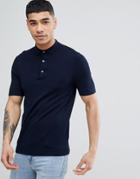 New Look Muscle Fit Polo Shirt In Navy - Navy