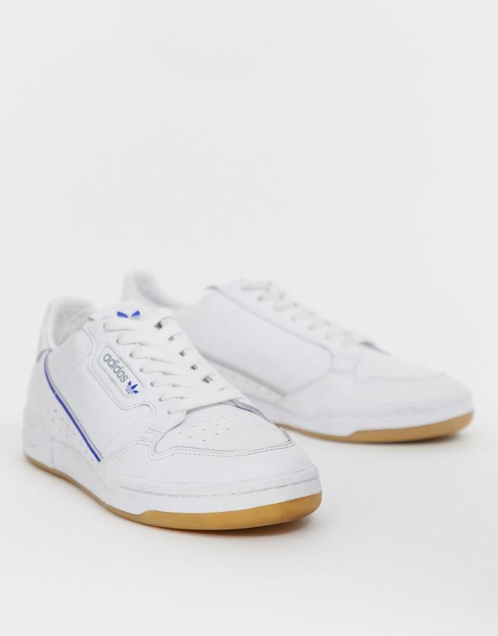 Adidas Originals Continental 80's Piccadilly Jubilee Line Sneakers In White - White