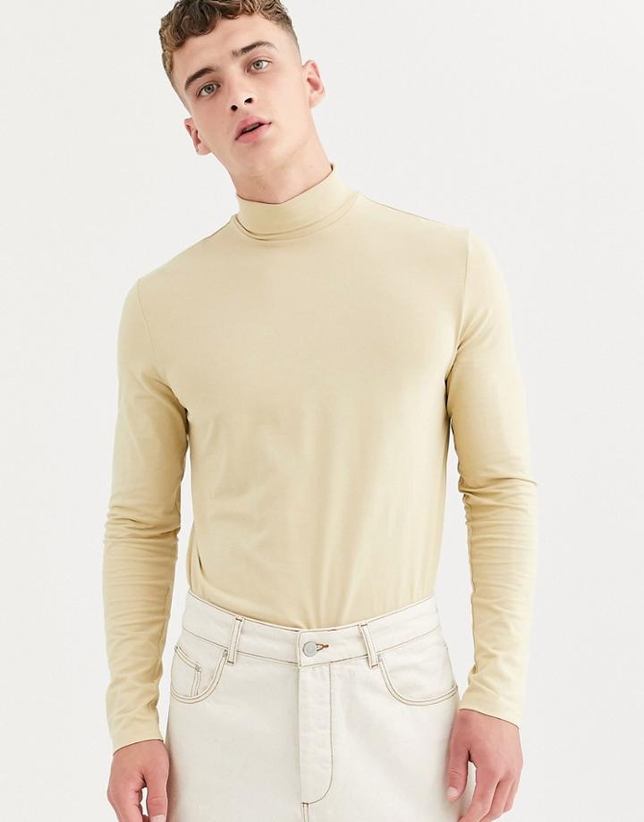 Weekday Ted Turtleneck In Beige