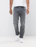Edwin Ed-80 Slim Tapered Jeans Very Light Trip Used - Blue