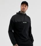 Puma Mixed Fabric Half Zip Jacket In Black Exclusive At Asos