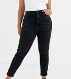 New Look Curve Mom Jean In Black