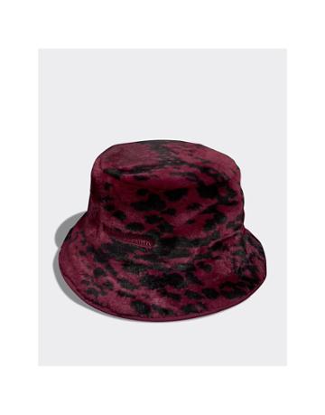 Adidas Originals X Ivy Park Furry Bucket Hat In Red