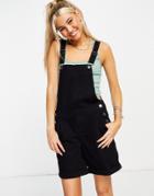 Only Overall Romper In Washed Black